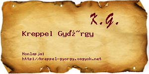 Kreppel György névjegykártya